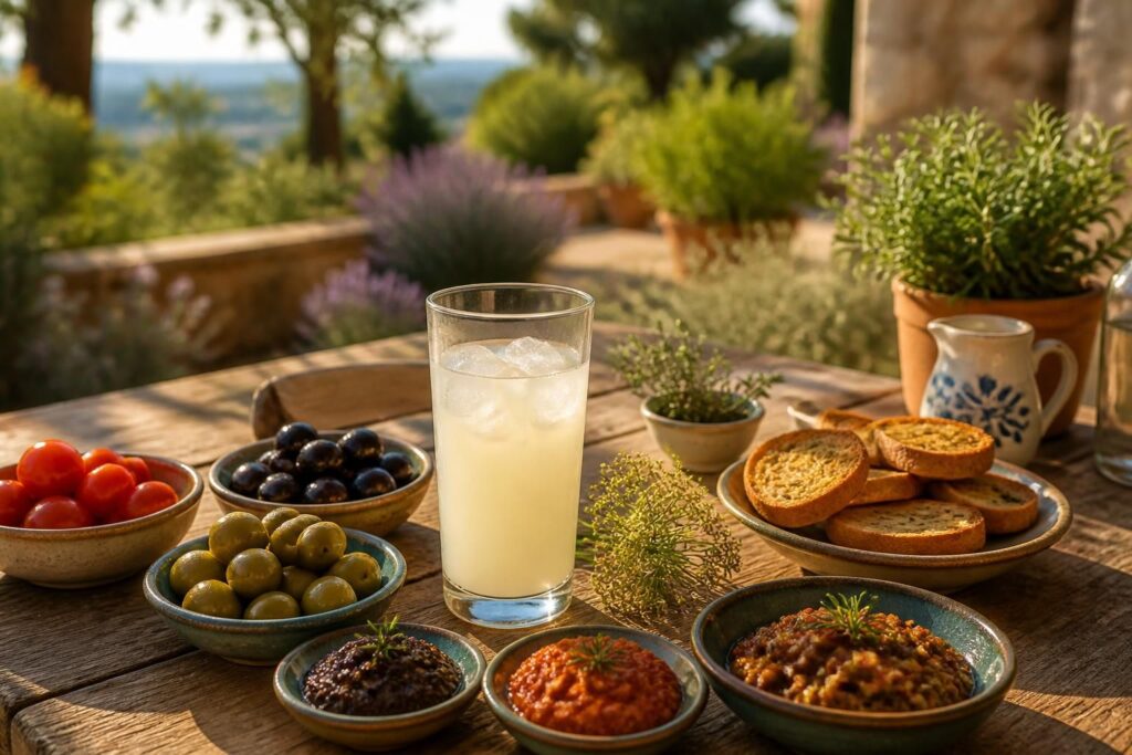 découvrez l'apéritif provençal, une tradition conviviale avec pastis, olives et délicieux petits plats à partager entre amis ou en famille.