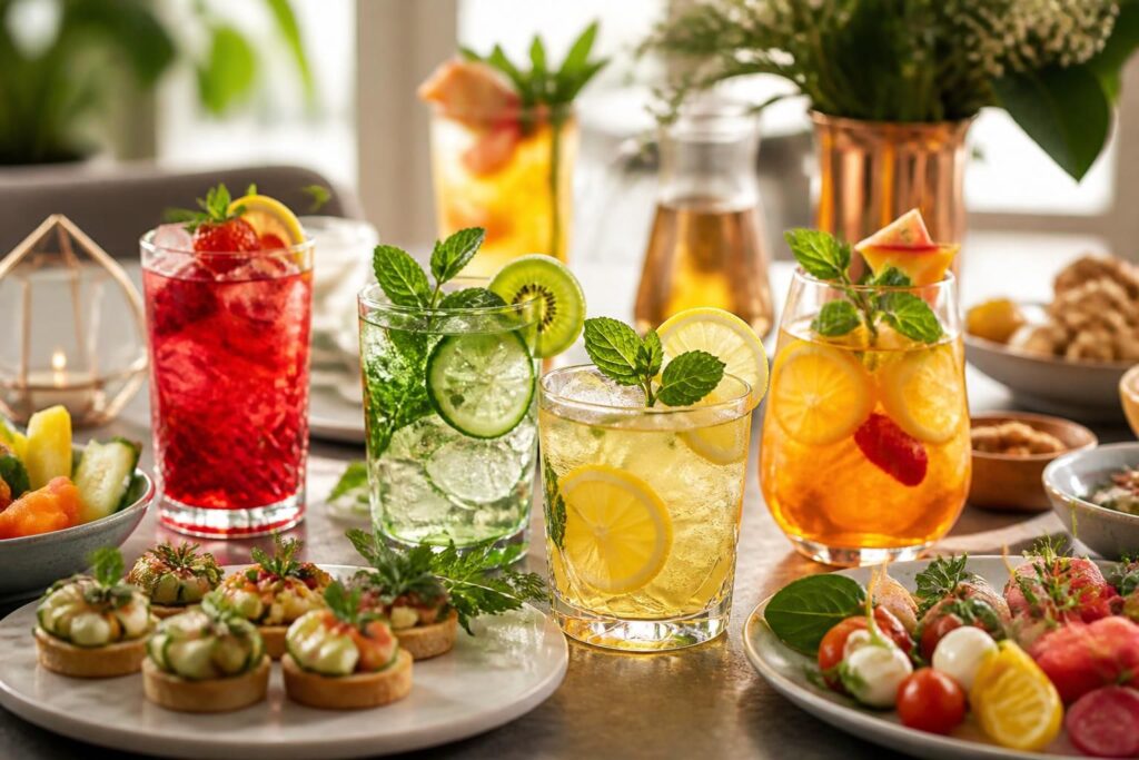 découvrez des recettes festives et originales d'apéritifs sans alcool pour régaler vos invités lors de toutes vos occasions.
