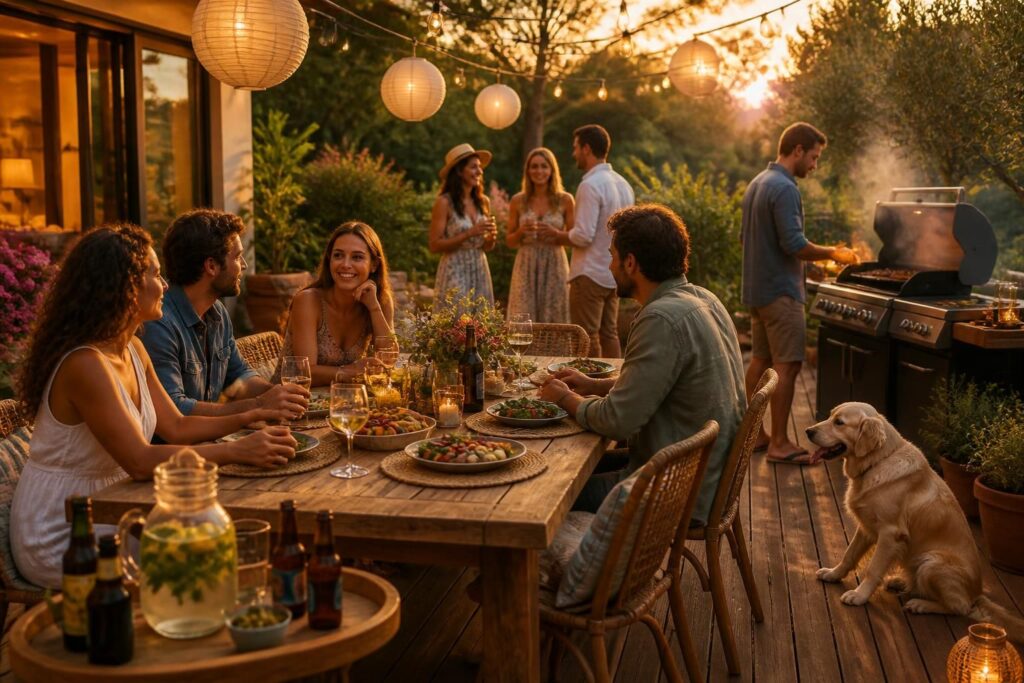 découvrez nos conseils pour recevoir en extérieur et profiter pleinement de votre jardin, terrasse et barbecue avec confort et convivialité.