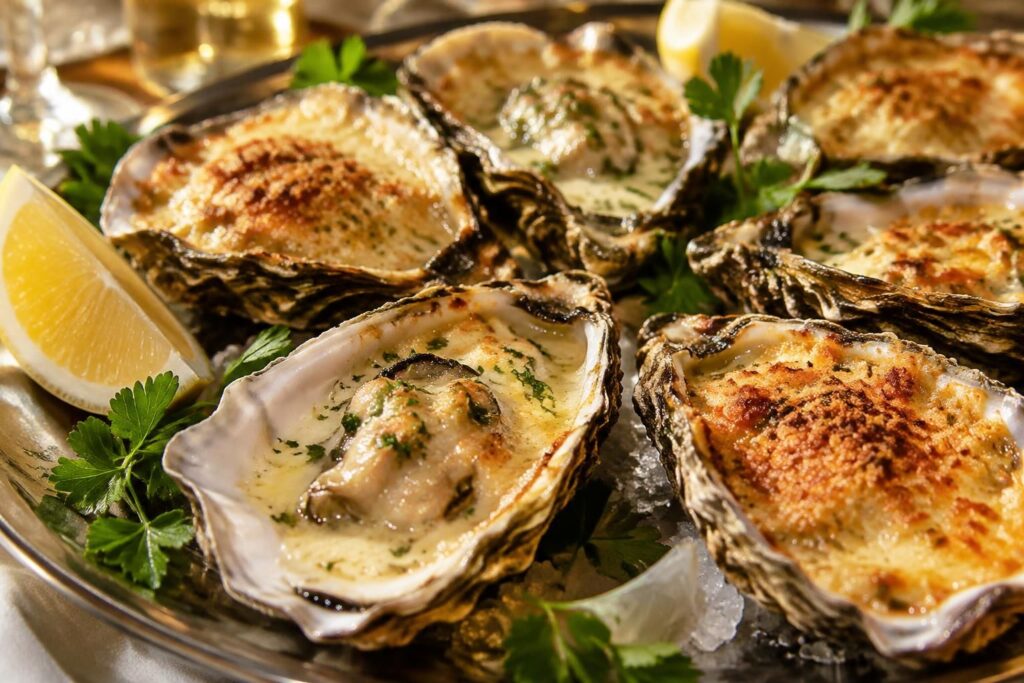 découvrez nos recettes d’huîtres gratinées au four au champagne, au vin blanc ou au parmesan, pour une entrée festive, facile et savoureuse.