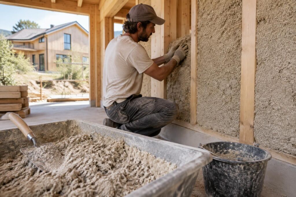 Béton chanvre chaux dosage et isolation naturelle pour construction écologique