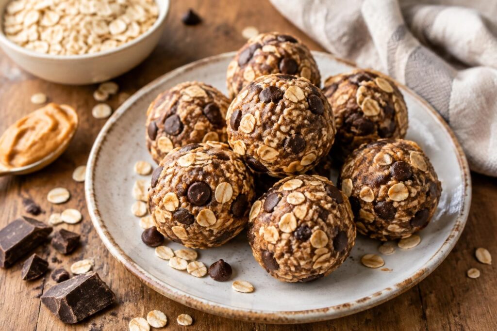 découvrez une recette d’energy balls healthy au chocolat et aux flocons d’avoine, sans dattes : une collation gourmande, facile et rapide à préparer.
