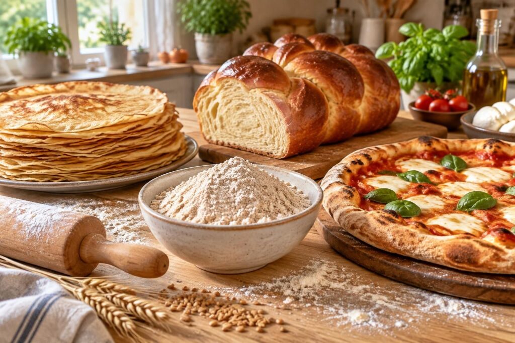 découvrez comment utiliser la farine t80 pour préparer de délicieuses crêpes, des brioches moelleuses et des pizzas maison savoureuses.