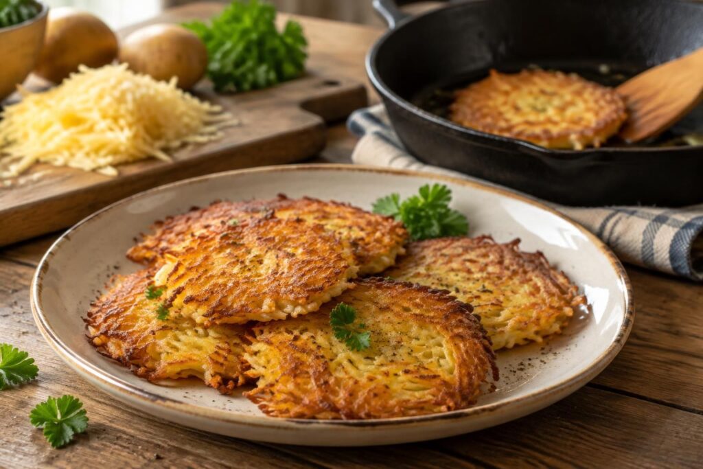 Pommes paillasson recette traditionnelle à la poêle ou au four