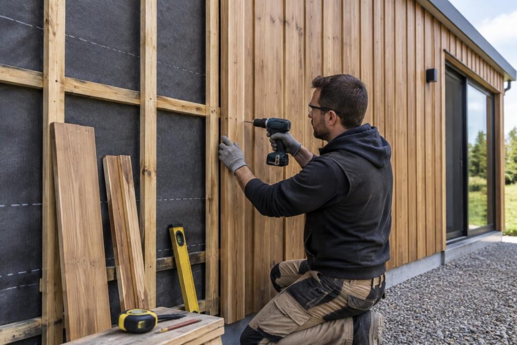 Poser un bardage bois vertical avec couvre-joint : méthode étape par étape